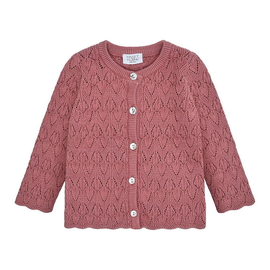 Hust and Claire Cardigan - Strik - Cilja Pointelle - Dry Rose