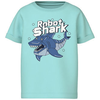 Name It T-shirt - NmmVux - Blue Tint/Shark