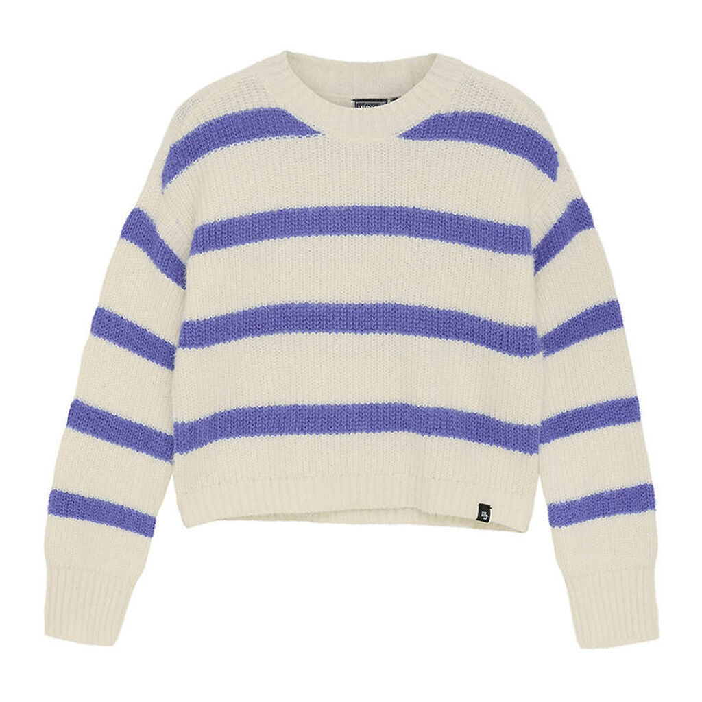 Indian Blue Jeans Bluse - Strik - Cloud/Blåstribet