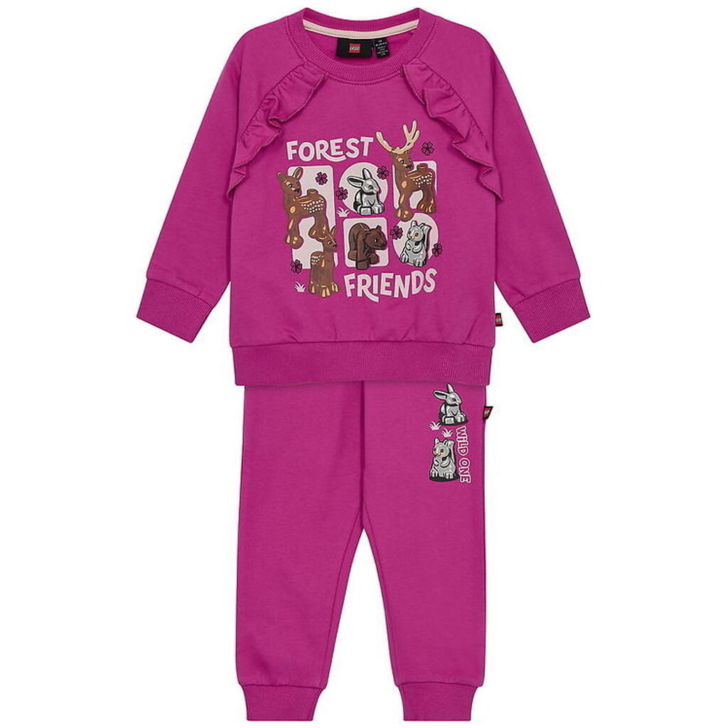 LEGOÂ® Wear Duplo Sweatsæt - LwSanyu - Pink m. Dyr