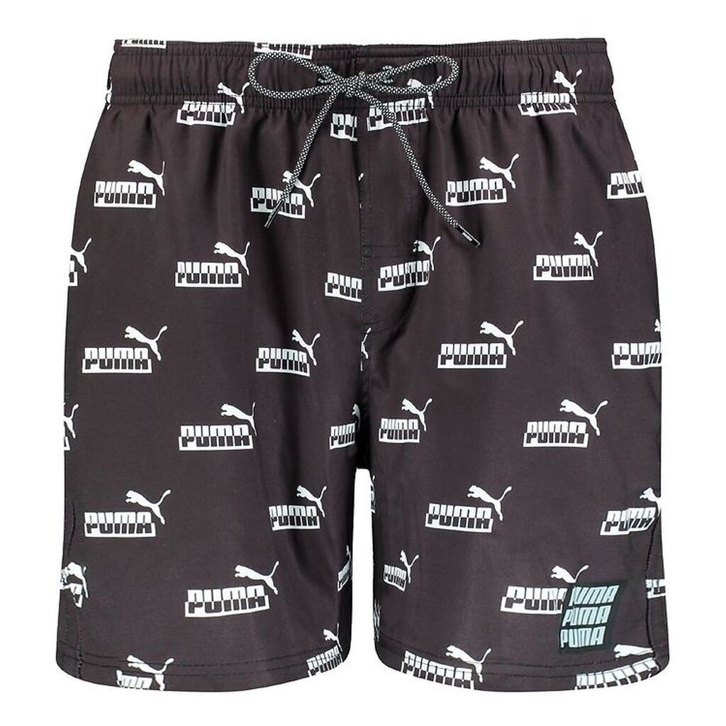 Puma Badeshorts - Sort/Hvid m. Logo