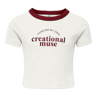 Kids Only T-shirt - Rib - KogVasity - Cloud Dancer/Muse/Cabernet