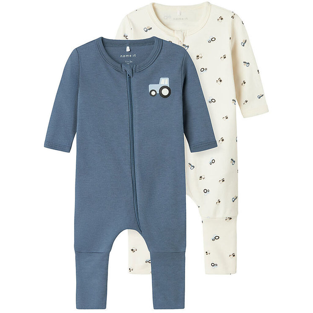 Name It Natdragt - Noos - 2-pak - NbmNightsuit - Jet Stream