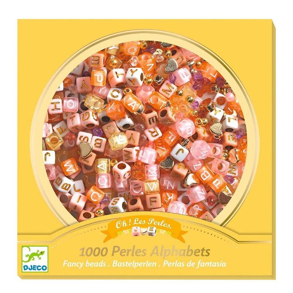Djeco Perler - 1000 Stk. - Alfabet - Guld