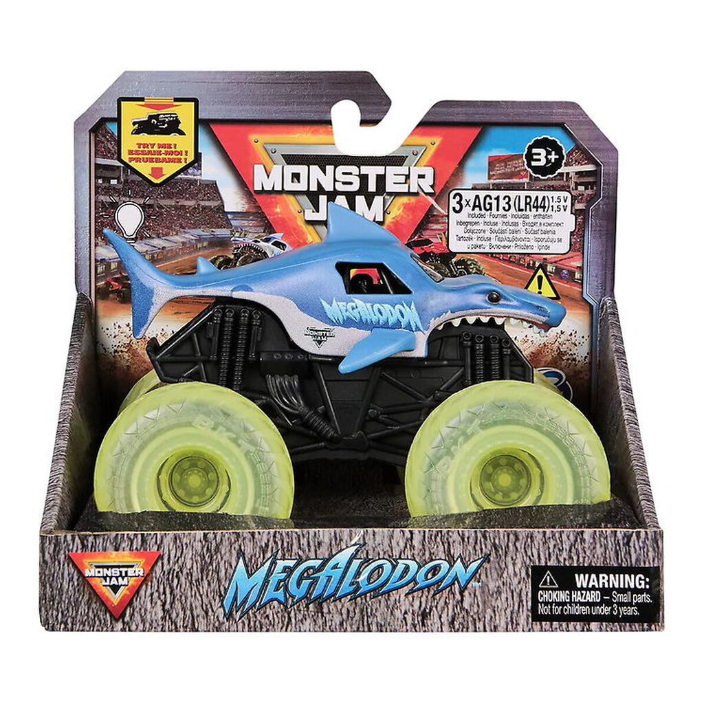 Monster Jam Truck - 1:43 - Light Up Wheels - Megalodon