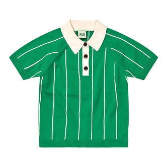 FUB T-shirt - Polo - Basil/Ecru