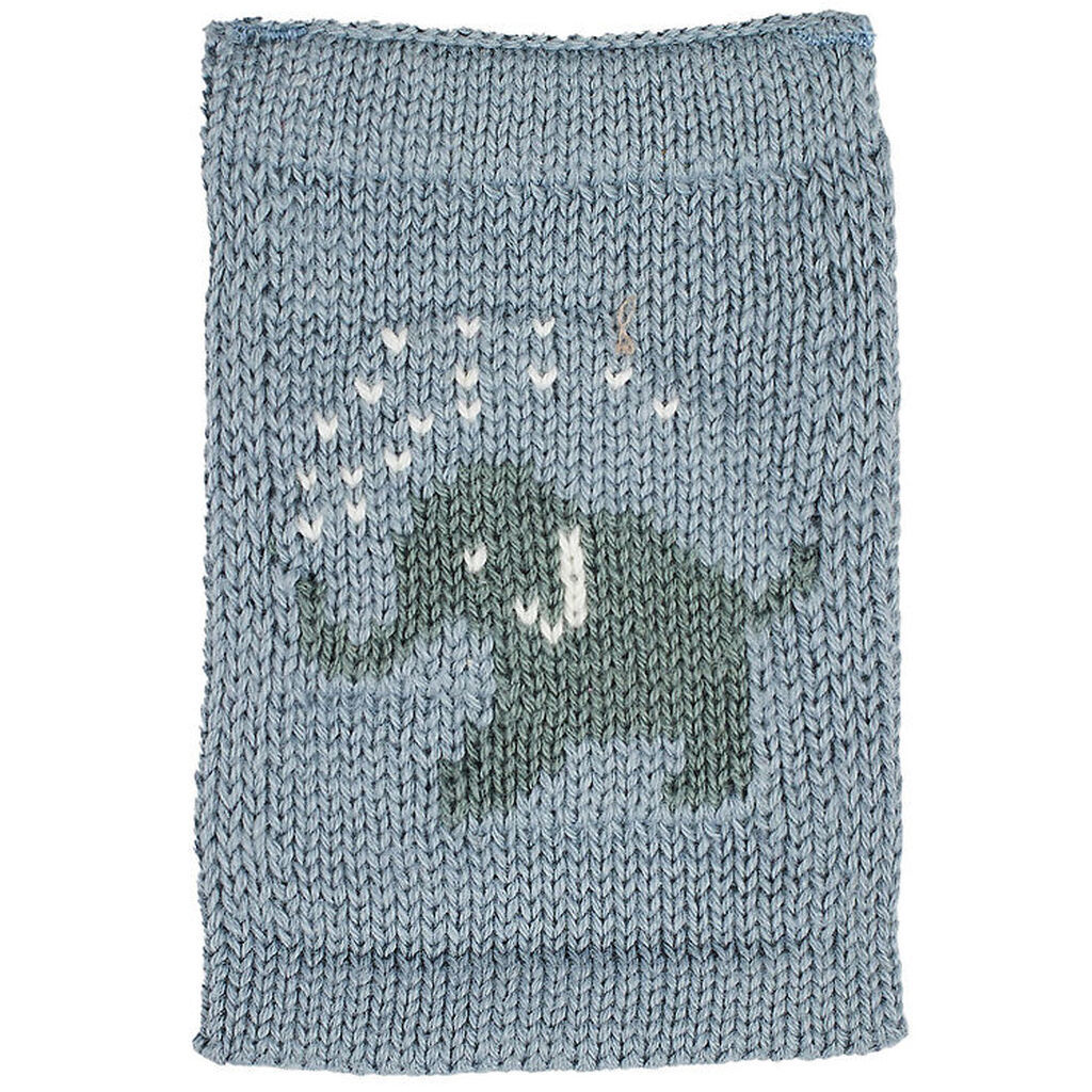 Smallstuff Strikket Flag - Elefant - Blå Motiv