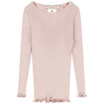 Konges Sløjd Bluse - Rib - Kara - Silke - Pale Blush