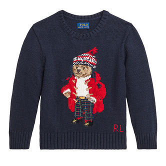 Polo Ralph Lauren Bluse - Strik - Navy m. Rød