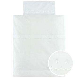 Nørgaard Madsens Sengetøj - Assorteret - Baby - Hvid m. Blonde