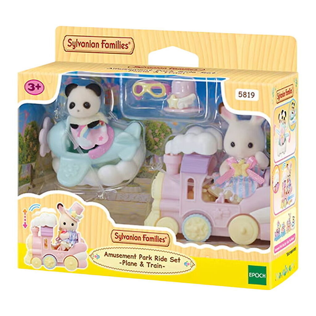 Sylvanian Families - Amusement Park Ride Set - Plane & Train - 5