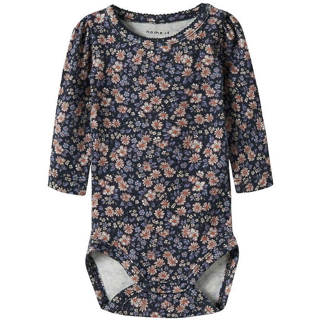 Name It Body l/æ - NbfOalia - Navy Blazer m. Blomster