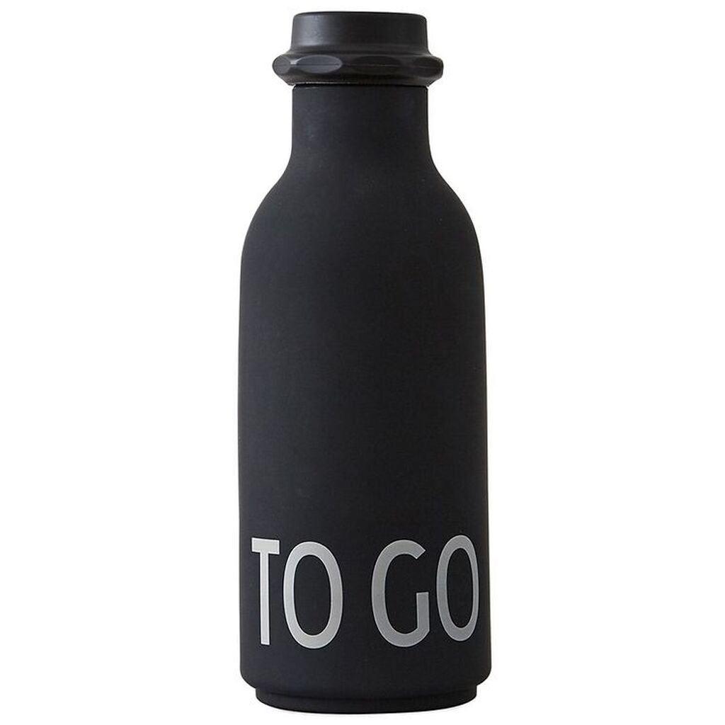 Design Letters Drikkeflaske - 500 ml - Sort m. TO GO