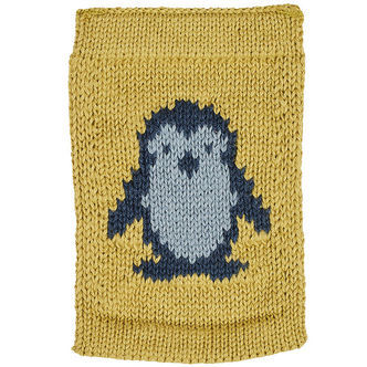 Smallstuff Strikket Flag - Pingvin - Blå Motiv