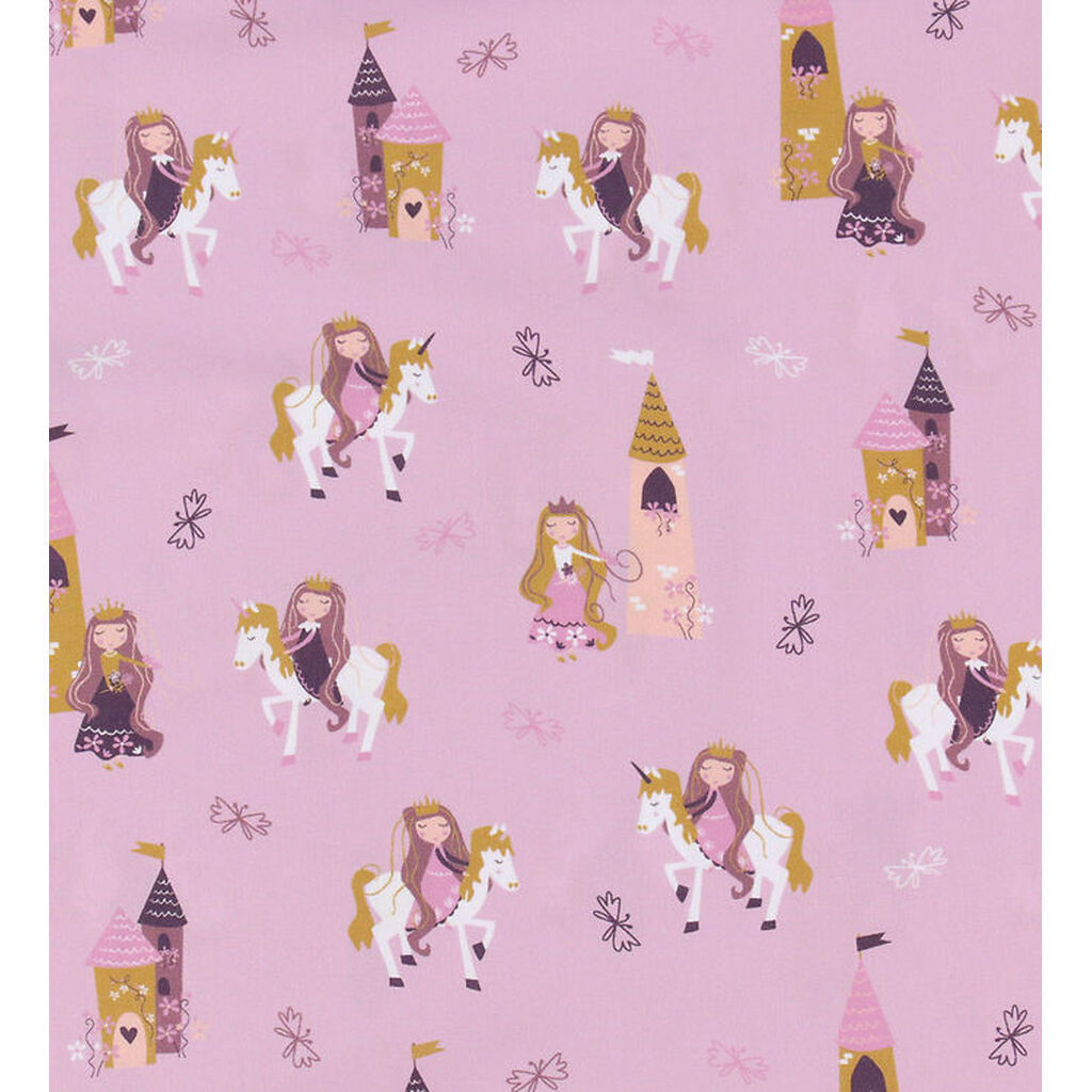 Nørgaard Madsens Sengetøj - Poplin - Junior - Lilla m. Prinsesse