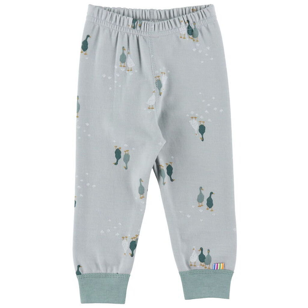 Joha Leggings - Uld/Bomuld - Dusty Grøn m. Gæs