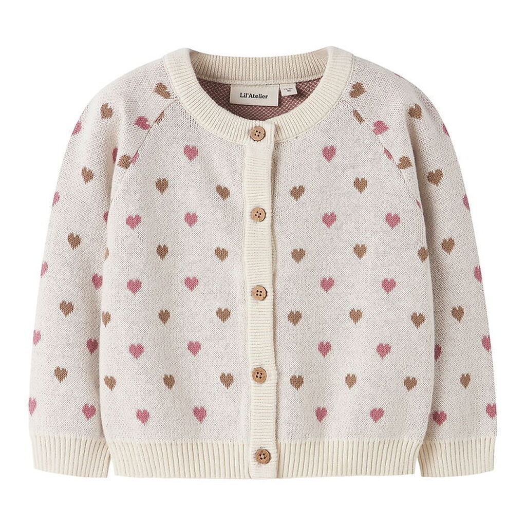 Lil Atelier Cardigan - Strik - NmfSaran - Turtledove/Sepia Tint
