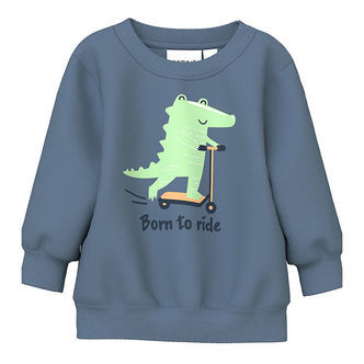 Name It Sweatshirt - NbmVonne - China Blue/Born to ride