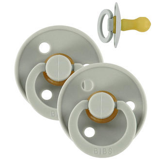 BIBS Colour Sutter - Str. 2 - 2-pak - Rund - Sage