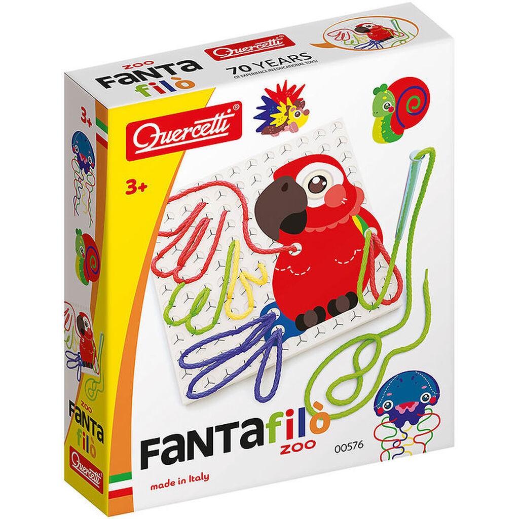 Quercetti Kreasæt - Fanta Filo Zoo - Kreativ Leg med Tråd