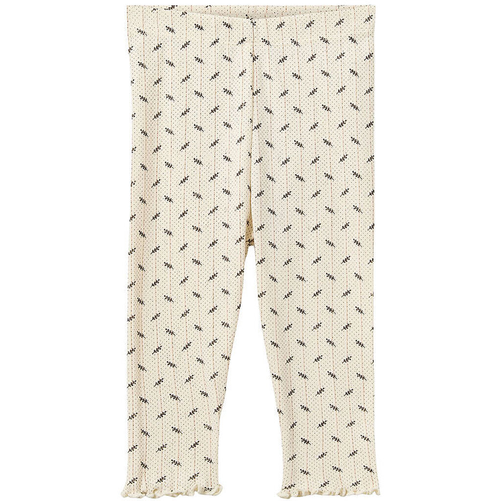 Sofie Schnoor Leggings - Naline - Antique White m. Print/Hulmøns