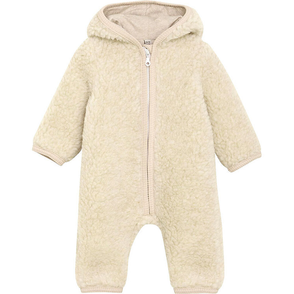 Huttelihut Køredragt - Uldfleece - Teddy - Cement