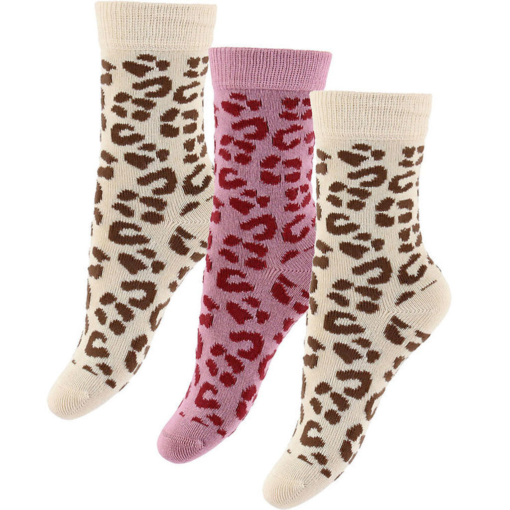 MiniPop Strømper - Bambus - 3-pak - Leo Mix