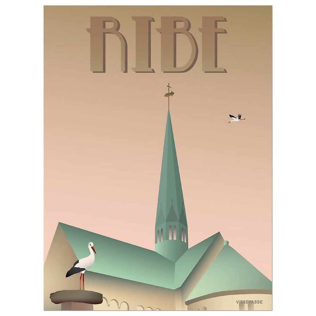Vissevasse Plakat - 30x40 - Ribe - Storkene