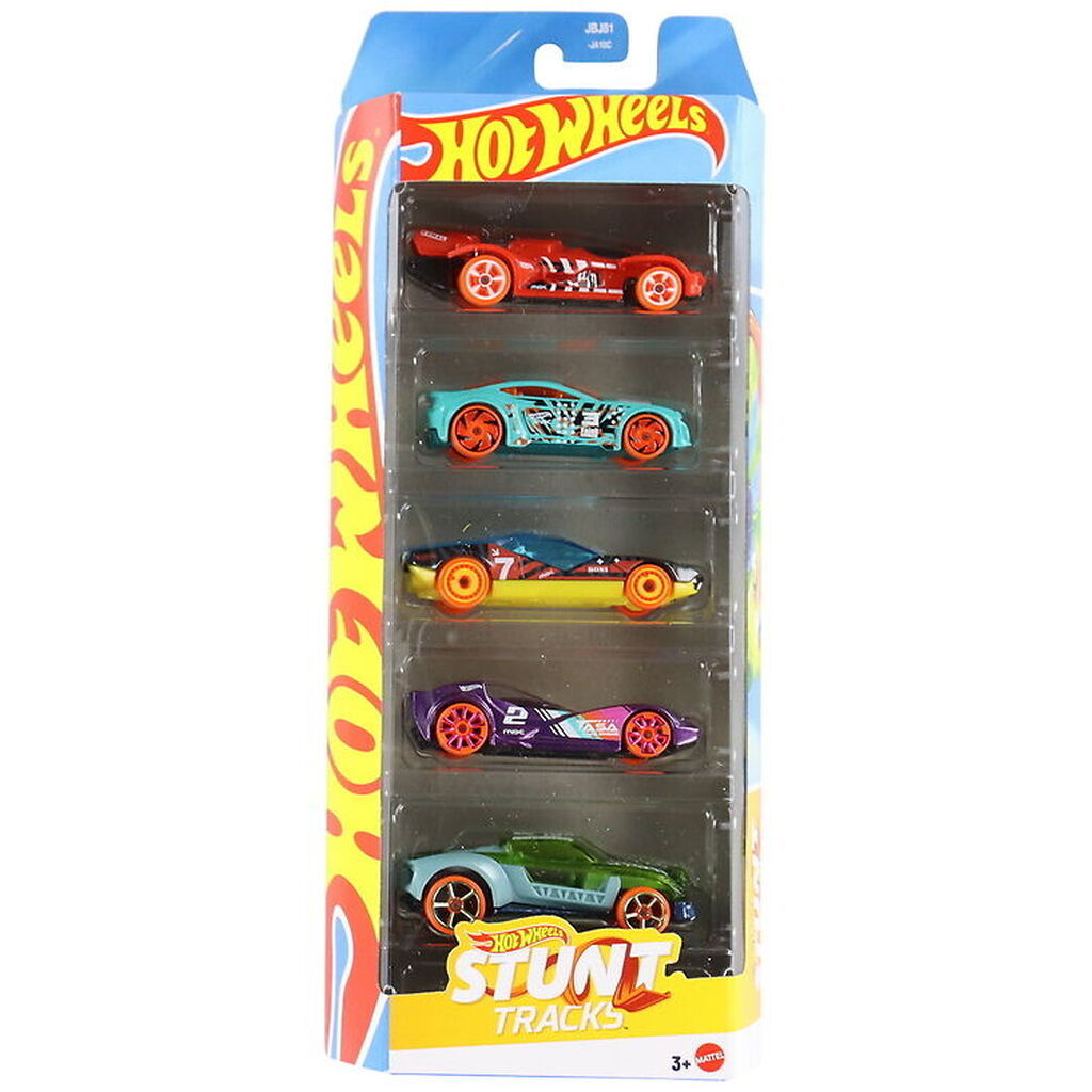 Hot Wheels Biler - 5-pak - Stunt Tracks