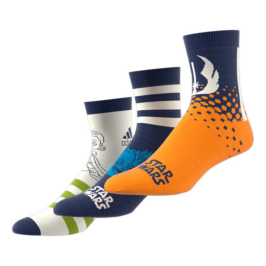 adidas Performance Strømper - 3-pak - Hvid/Blå/Orange m. Star Wa
