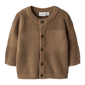 Name It Cardigan - Strik - NbmBoys - Toasted Coconut