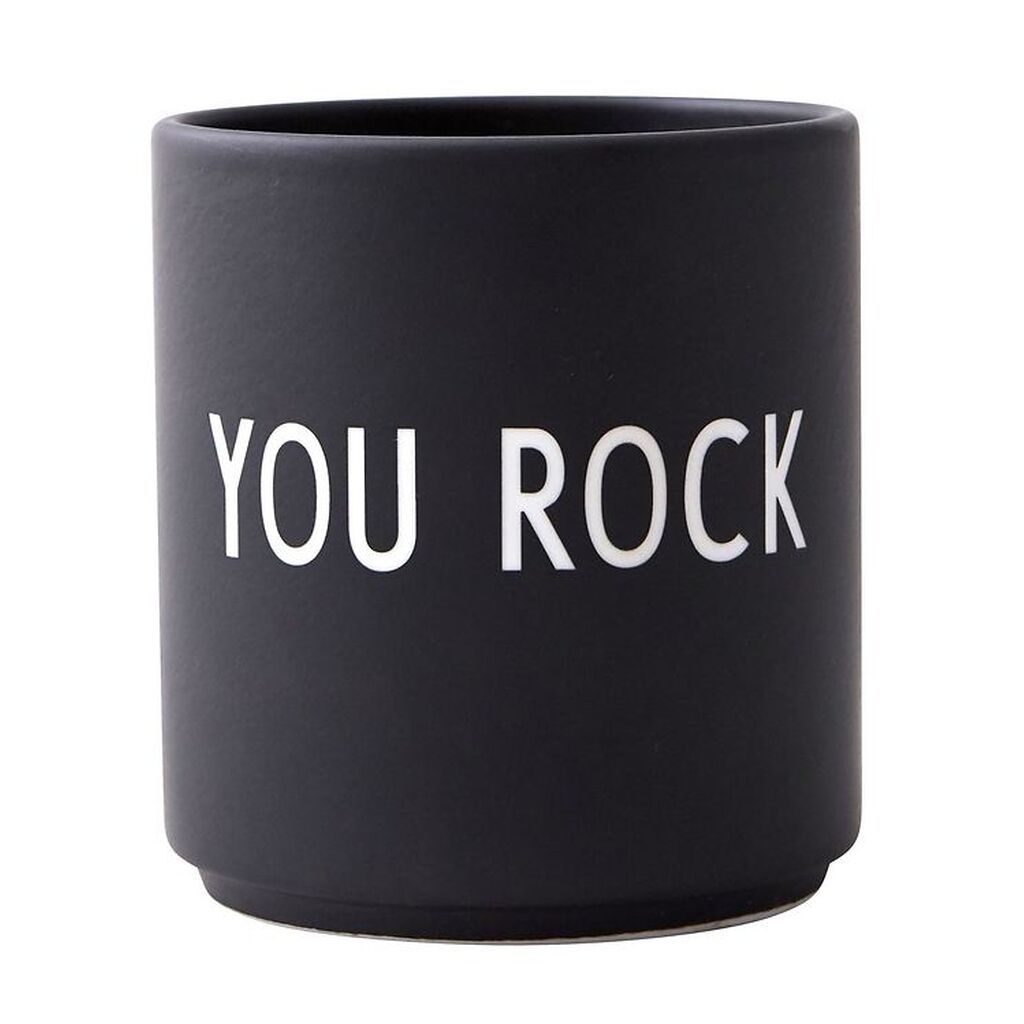 Design Letters Kop - Favourite - Porcelæn - Sort You Rock