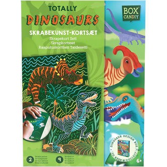 BOX CANDIY Kreasæt - Skrabekunst-kortsæt - Totally Dinosaurs
