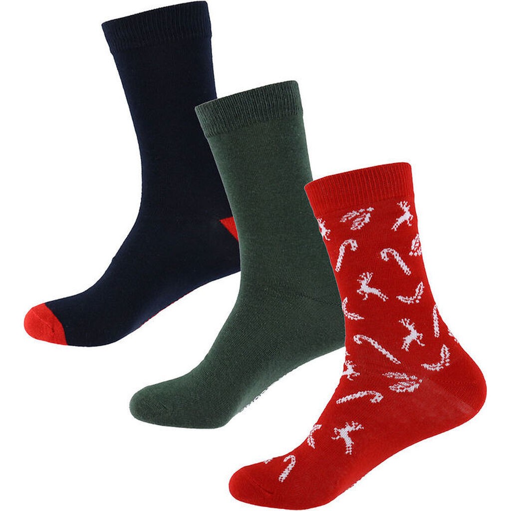 Jack & Jones Strømper - 3-pak - Jaccane - True Red/Duffel Ba