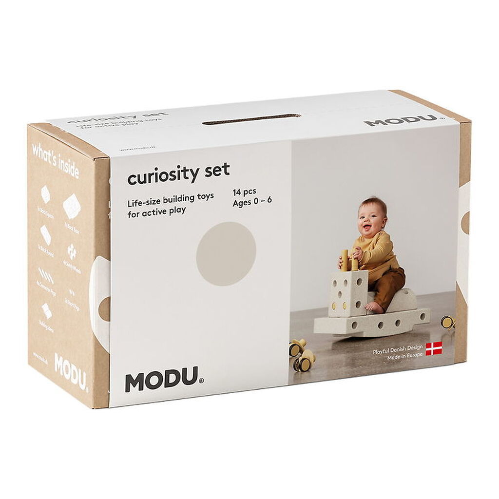 MODU Curiosity Sæt - 14 Dele - 50x30x20 cm - Sand Grey/Honey Yel