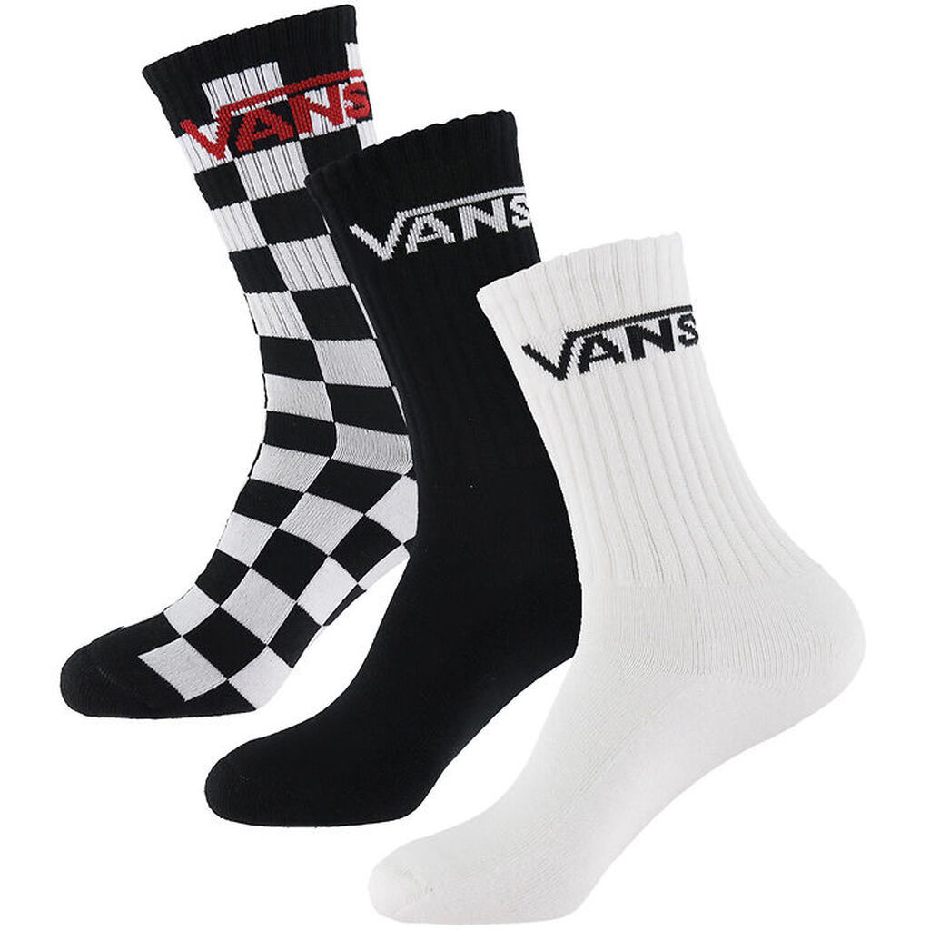 Vans Strømper - 3-pak - Classic Vans Crew - Sort/Hvid