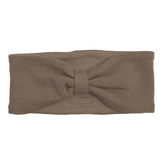 Racing Kids Pandebånd - Uld/Bomuld - Brown Birch Bark m. Sløjfe