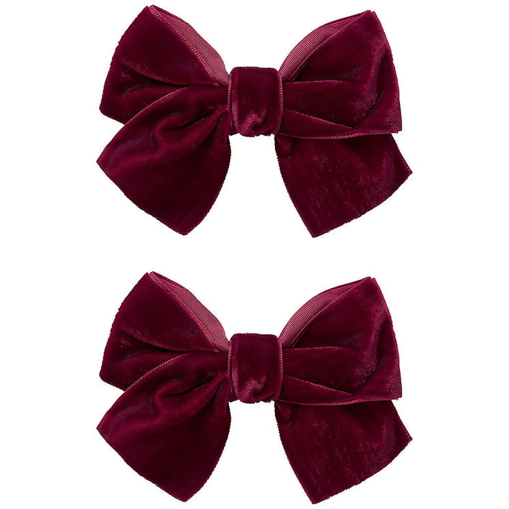 Name It Hårklemme - 2-pak - NmfRelvet - Burgundy