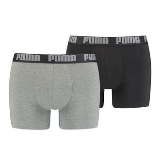 Puma Boxershorts - Basic - 2-pak - Mørk Grå/Sort