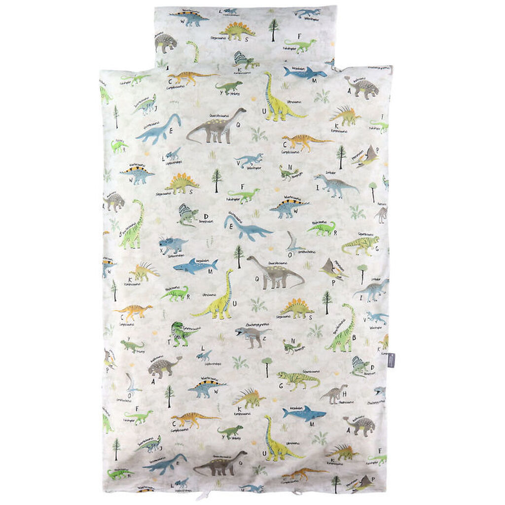 Nørgaard Madsens Sengetøj - Baby - Hvid m. Dino