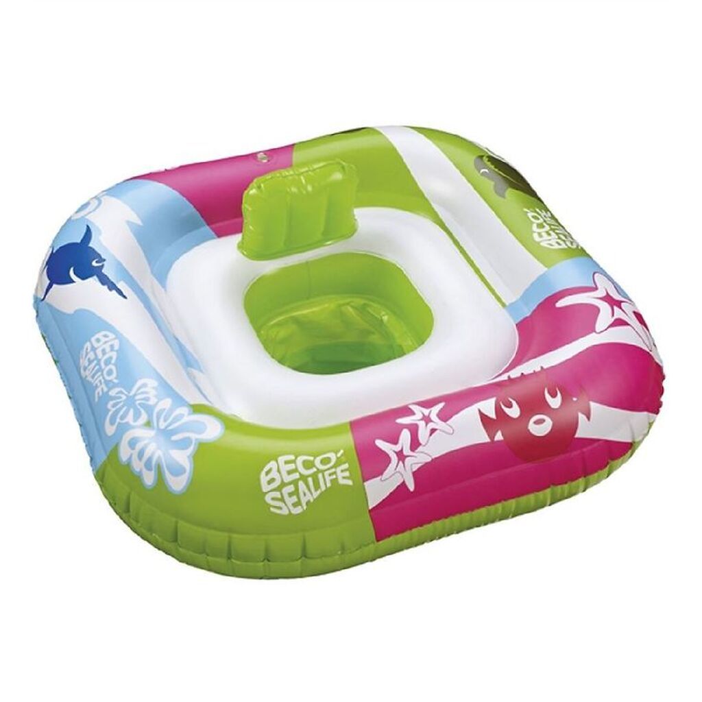 BECO Badering m. Sæde - 0-11 Kg - Grøn/Pink/Blå