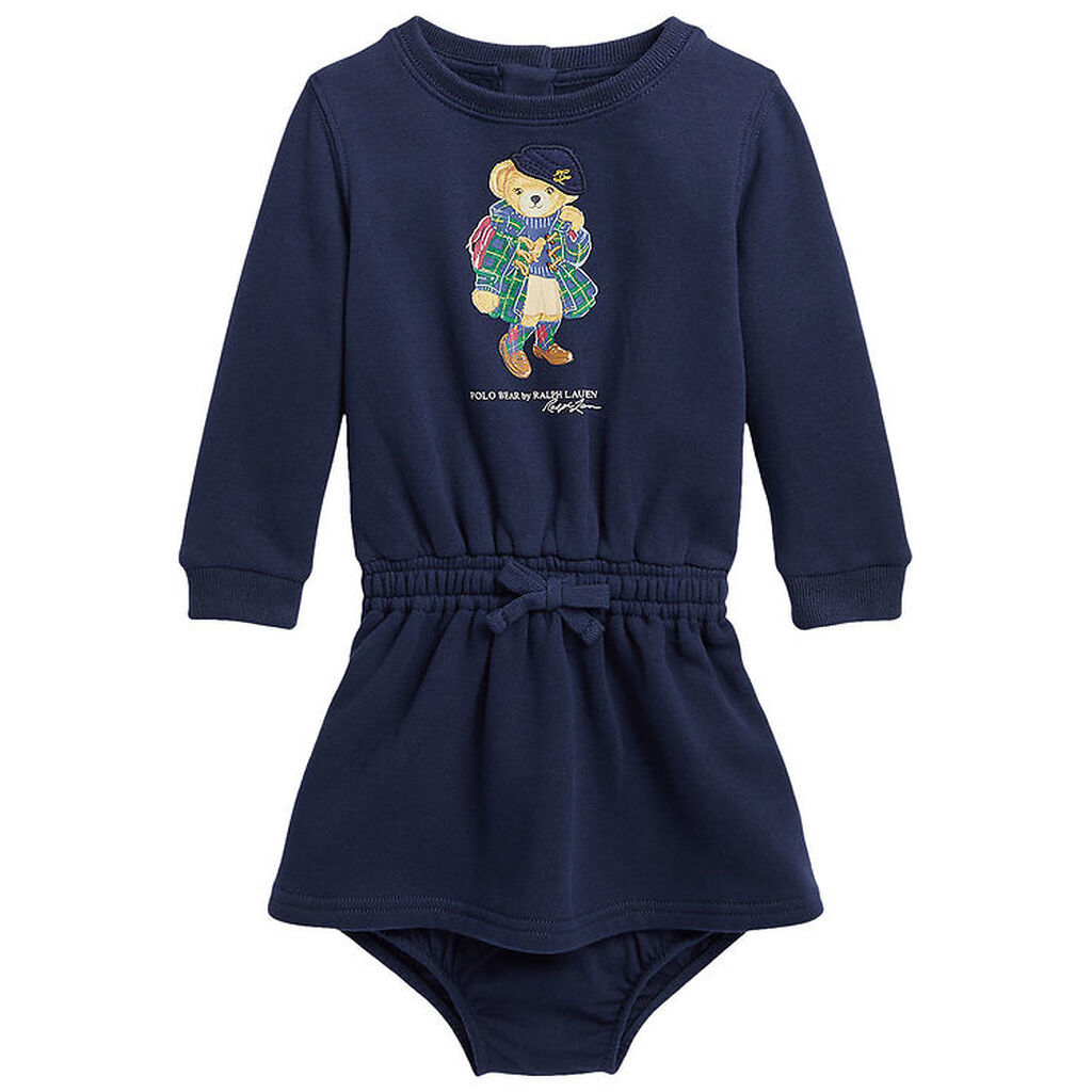 Polo Ralph Lauren Sweatkjole m. Bloomers - Navy m. Bamse