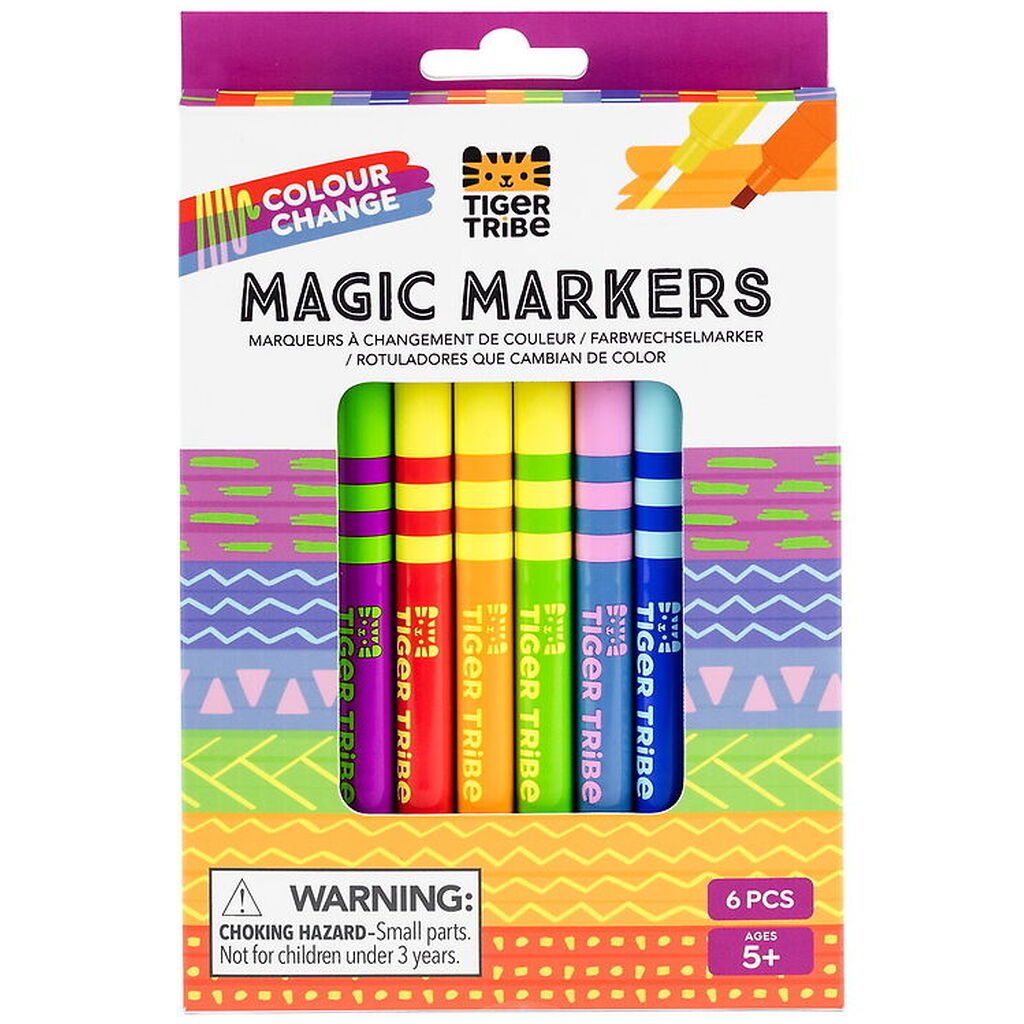 Tiger Tribe Tuscher - 6 stk - Colour Change Magic Markers