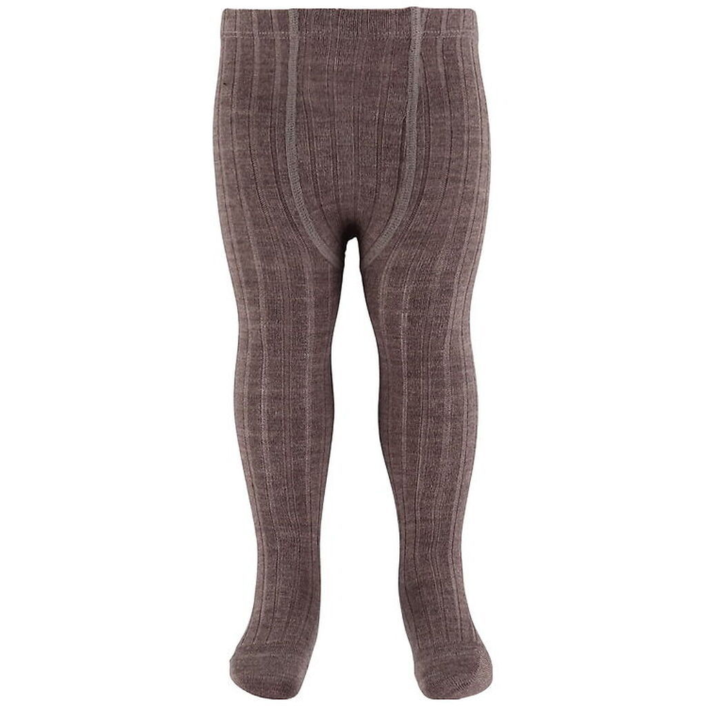 Condor Strømpebukser - Uld/Akryl - Brunmeleret