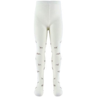 Name It Strømpebukser - Jacquard - Uld/Bomuld - NmfWak - Snow Wh