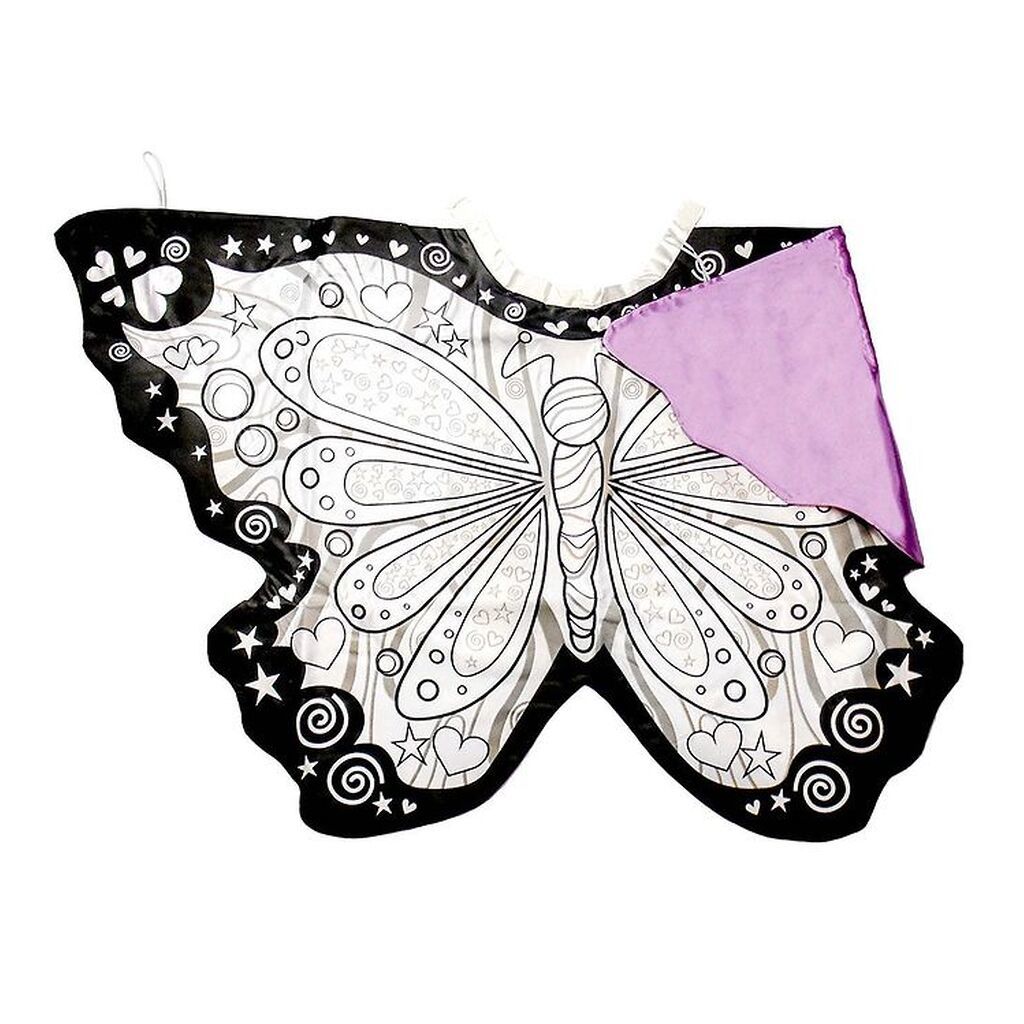 Great Pretenders Udklædning - Colour-A-Cape - Sommerfuglevinger