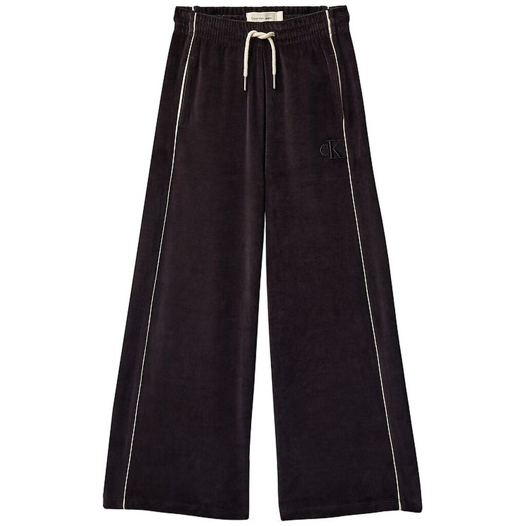 Calvin Klein Velourbukser - Wide - Sort