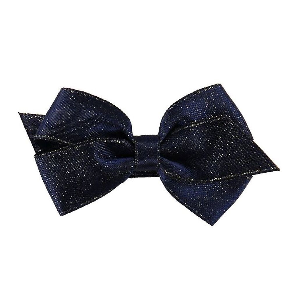 Little Wonders Hårsløjfe - Viola - 6 cm - Satin - Navy Glimmer