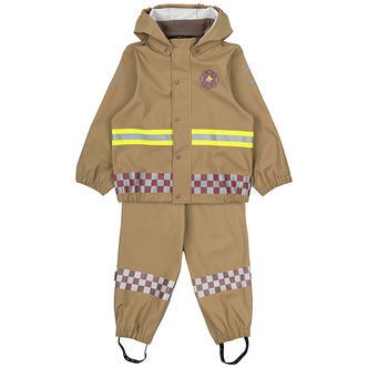 Mikk-Line Regntøj m. Seler - PU - Kelp m. Brandmand