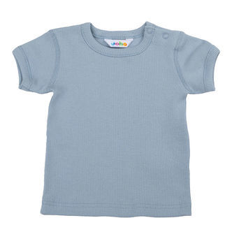 Joha T-shirt - Rib - Støvet Blå
